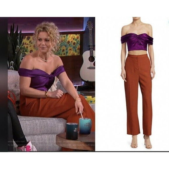 AMUR Hattie Twill High Rise Tailored Pants Size 0 Copper NEW - Picture 2 of 12